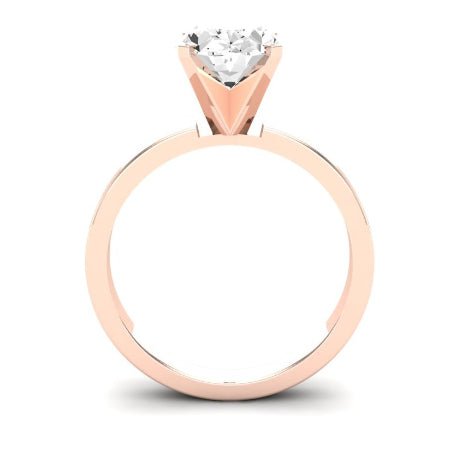 Lantana Moissanite Matching Band Only (engagement Ring Not Included) For Ring With Oval Center rosegold