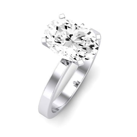 Lantana Moissanite Matching Band Only (engagement Ring Not Included) For Ring With Oval Center whitegold