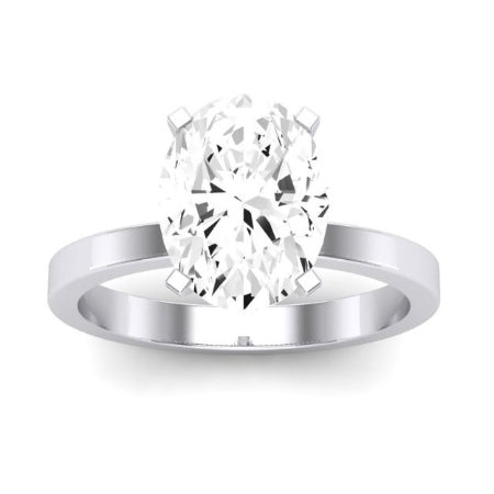 Lantana Moissanite Matching Band Only (engagement Ring Not Included) For Ring With Oval Center whitegold