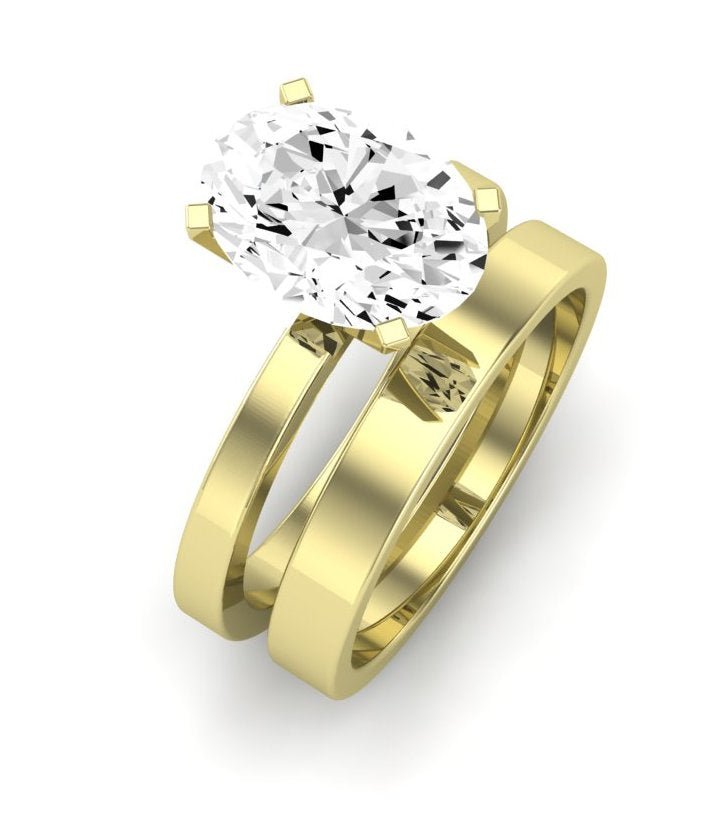 Lantana Diamond Matching Band Only (engagement Ring Not Included) For Ring With Oval Center yellowgold