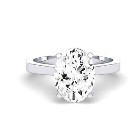 Lantana Diamond Matching Band Only (engagement Ring Not Included) For Ring With Oval Center whitegold