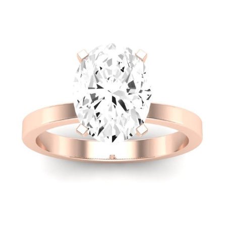 Lantana Moissanite Matching Band Only (engagement Ring Not Included) For Ring With Oval Center rosegold