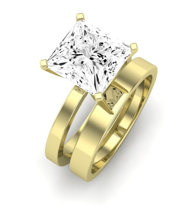 Lantana Moissanite Matching Band Only (engagement Ring Not Included) For Ring With Princess Center yellowgold