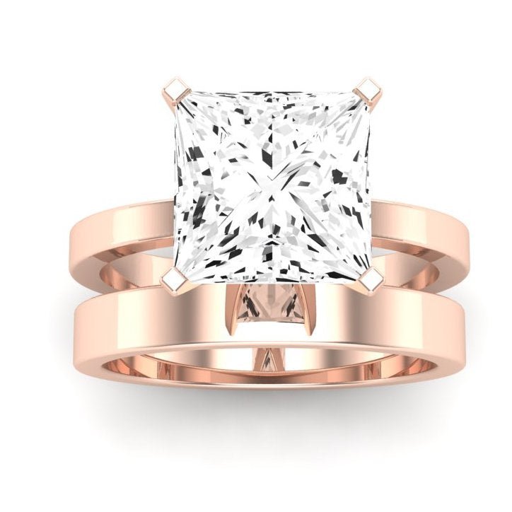 Lantana Diamond Matching Band Only (engagement Ring Not Included) For Ring With Princess Center rosegold