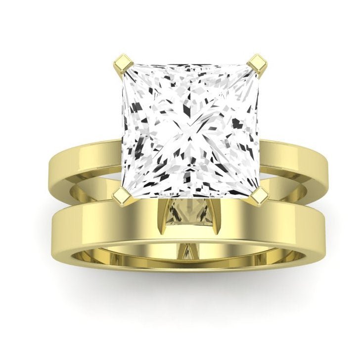 Lantana Moissanite Matching Band Only (engagement Ring Not Included) For Ring With Princess Center yellowgold