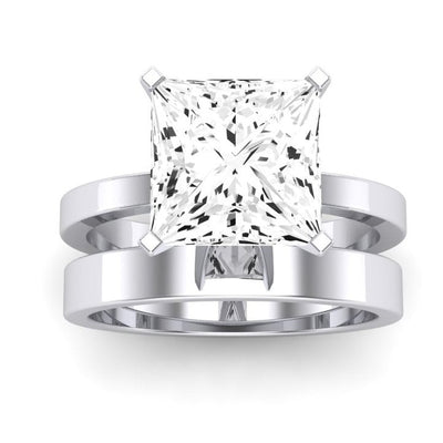 Lantana Moissanite Matching Band Only (engagement Ring Not Included) For Ring With Princess Center whitegold