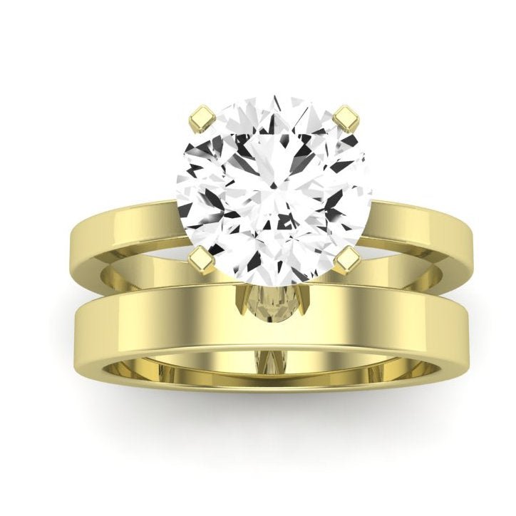 Lantana Diamond Matching Band Only (engagement Ring Not Included) For Ring With Round Center yellowgold