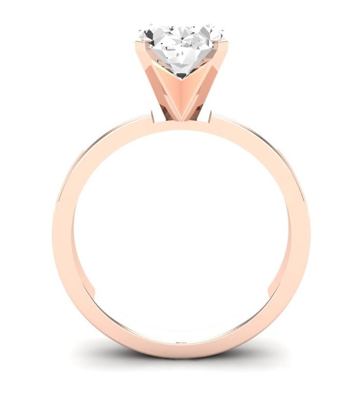 Lantana Oval Moissanite Engagement Ring rosegold