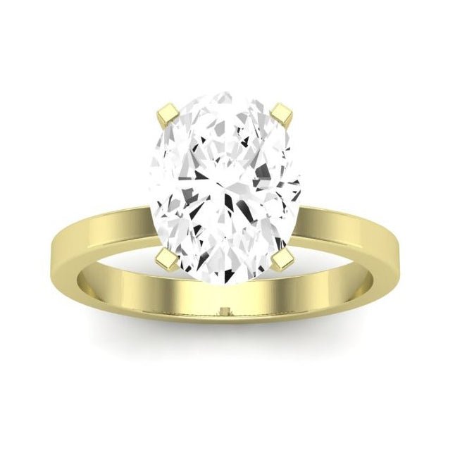 Lantana Oval Moissanite Engagement Ring yellowgold