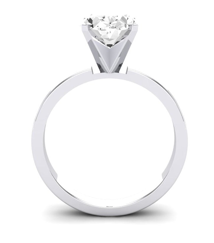 Lantana Oval Moissanite Engagement Ring whitegold