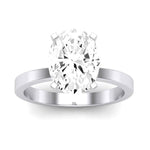Lantana Oval Moissanite Engagement Ring whitegold