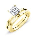 Lantana Princess Moissanite Bridal Set yellowgold