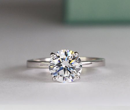 Lantana Round Diamond Engagement Ring (Lab Grown Igi Cert) whitegold