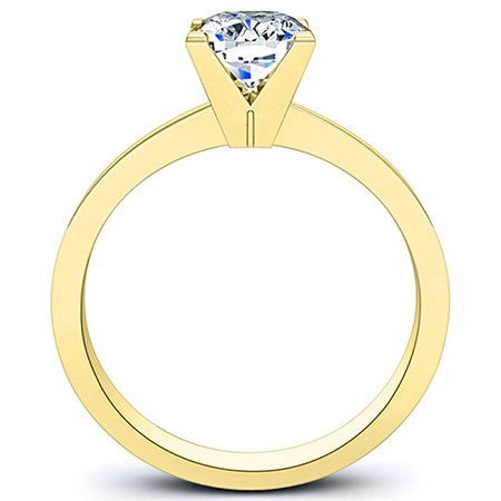 Lantana Round Moissanite Engagement Ring yellowgold