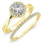 Larkspur Cushion Diamond Bridal Set (Lab Grown Igi Cert) yellowgold