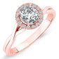 Larkspur Cushion Diamond Engagement Ring (Lab Grown Igi Cert) rosegold