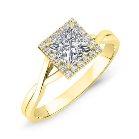 Larkspur Diamond Matching Band Only (engagement Ring Not Included) For Ring With Princess Center yellowgold