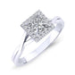 Larkspur Moissanite Matching Band Only (engagement Ring Not Included) For Ring With Princess Center whitegold