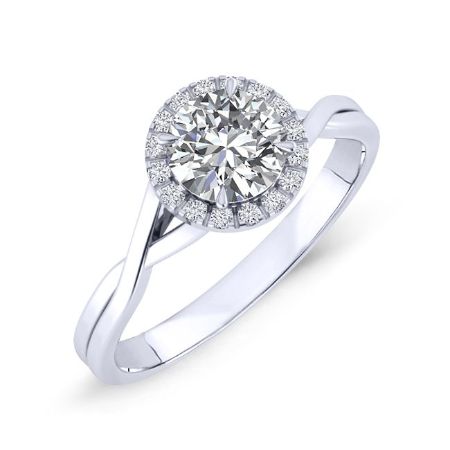 Larkspur Moissanite Matching Band Only (engagement Ring Not Included) For Ring With Round Center whitegold