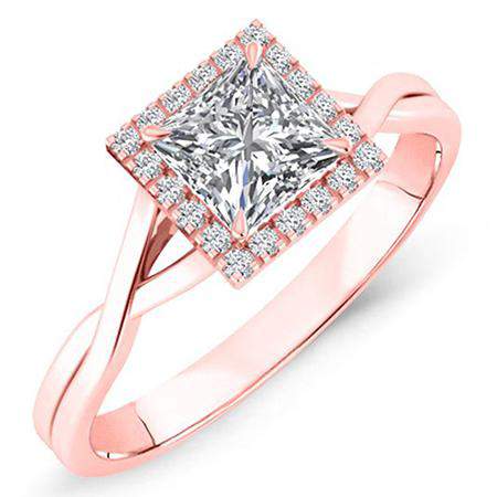 Larkspur Princess Diamond Engagement Ring (Lab Grown Igi Cert) rosegold