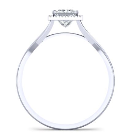 Larkspur Princess Moissanite Engagement Ring whitegold