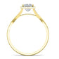 Larkspur Princess Moissanite Engagement Ring yellowgold