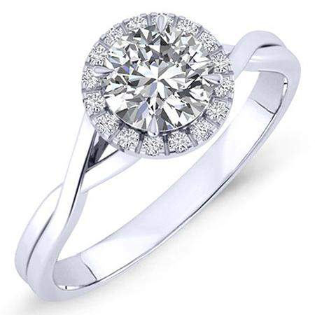 Larkspur Round Diamond Engagement Ring (Lab Grown Igi Cert) whitegold