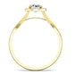 Larkspur Round Moissanite Engagement Ring yellowgold