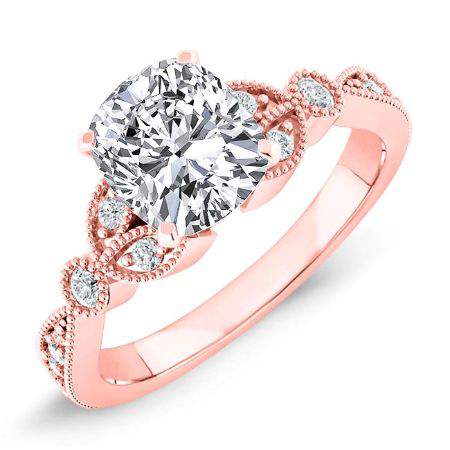 Laurel Cushion Diamond Engagement Ring (Lab Grown Igi Cert) rosegold