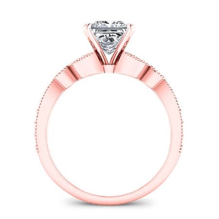 Laurel Diamond Matching Band Only (engagement Ring Not Included) For Ring With Princess Center rosegold