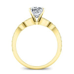 Laurel Moissanite Matching Band Only (engagement Ring Not Included) For Ring With Princess Center yellowgold