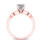 Laurel Princess Moissanite Bridal Set rosegold