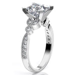 Laurel Princess Moissanite Engagement Ring whitegold