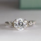 Laurel Round Diamond Engagement Ring (Lab Grown Igi Cert) whitegold