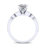 Laurel Round Moissanite Engagement Ring whitegold