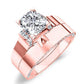 Lavender Cushion Diamond Bridal Set (Lab Grown Igi Cert) rosegold