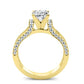 Lavender Cushion Diamond Bridal Set (Lab Grown Igi Cert) yellowgold