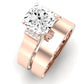 Lavender Diamond Matching Band Only (engagement Ring Not Included) For Ring With Cushion Center rosegold