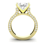 Lavender Diamond Matching Band Only (engagement Ring Not Included) For Ring With Princess Center yellowgold