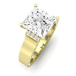 Lavender Diamond Matching Band Only (engagement Ring Not Included) For Ring With Princess Center yellowgold