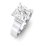 Lavender Diamond Matching Band Only (engagement Ring Not Included) For Ring With Princess Center whitegold