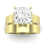 Lavender Diamond Matching Band Only (engagement Ring Not Included) For Ring With Princess Center yellowgold