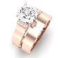 Lavender Diamond Matching Band Only (engagement Ring Not Included) For Ring With Round Center rosegold