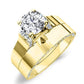 Lavender Round Diamond Bridal Set (Lab Grown Igi Cert) yellowgold