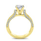 Lavender Round Diamond Bridal Set (Lab Grown Igi Cert) yellowgold