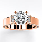 Lavender Round Diamond Engagement Ring (Lab Grown Igi Cert) rosegold