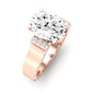 Lavender Moissanite Matching Band Only (engagement Ring Not Included) For Ring With Oval Center rosegold