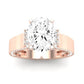 Lavender Moissanite Matching Band Only (engagement Ring Not Included) For Ring With Oval Center rosegold