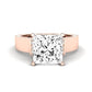 Lavender Moissanite Matching Band Only (engagement Ring Not Included) For Ring With Princess Center rosegold