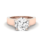 Lavender Moissanite Matching Band Only (engagement Ring Not Included) For Ring With Round Center rosegold